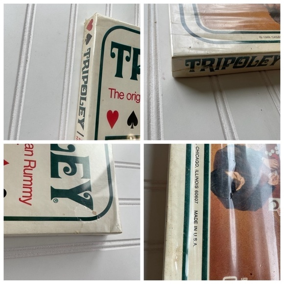 Tripoley Cadaco Board Game Rummy Hearts Poker Deluxe Layout No. 111 New 1969 - Picture 4 of 7